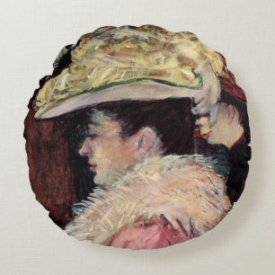 Henri de Toulouse-Lautrec   The Dance of the Rouge Round Pillow