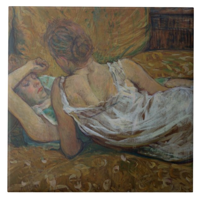 Henri de Toulouse-Lautrec | Two friends (pastel) Ceramic Tile (Front)