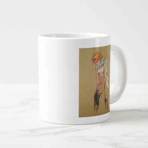 Henri de Toulouse_Lautrec  Woman Pulling Up her S Large Coffee Mug