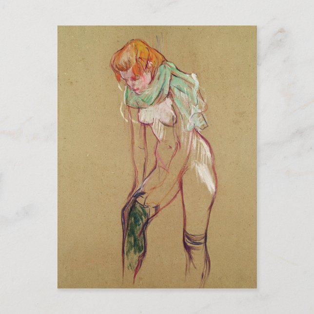 Henri de Toulouse-Lautrec | Woman Pulling Up her S Postcard (Front)