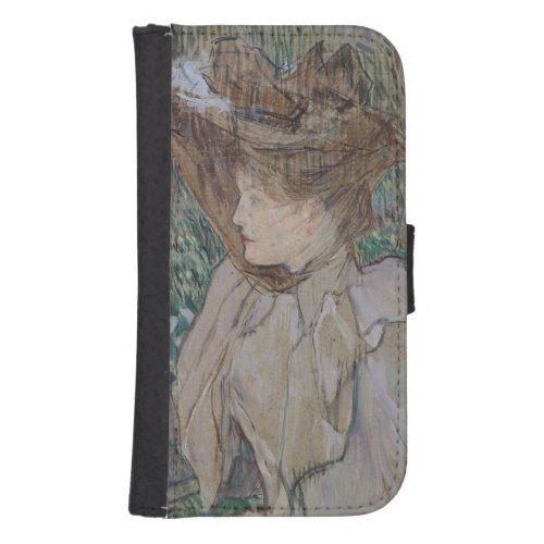 Henri de Toulouse_Lautrec  Woman with Gloves 189 Wallet Phone Case For Samsung Galaxy S4