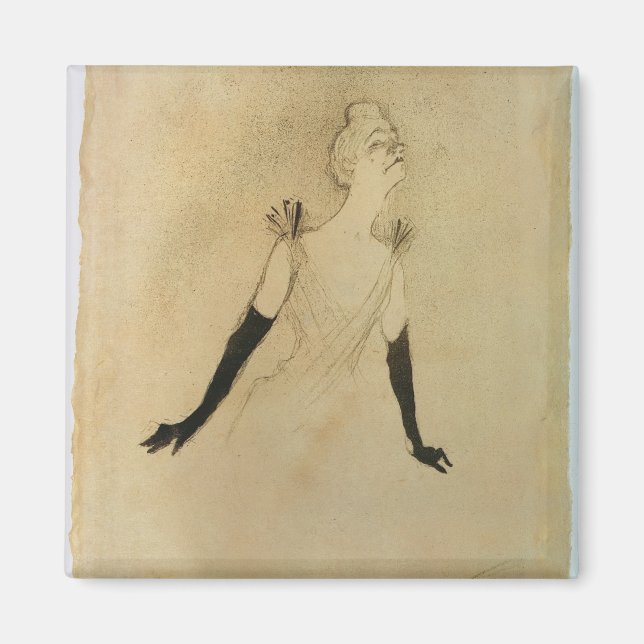 Henri de Toulouse-Lautrec | Yvette Guilbert, 1894 Magnet (Front)