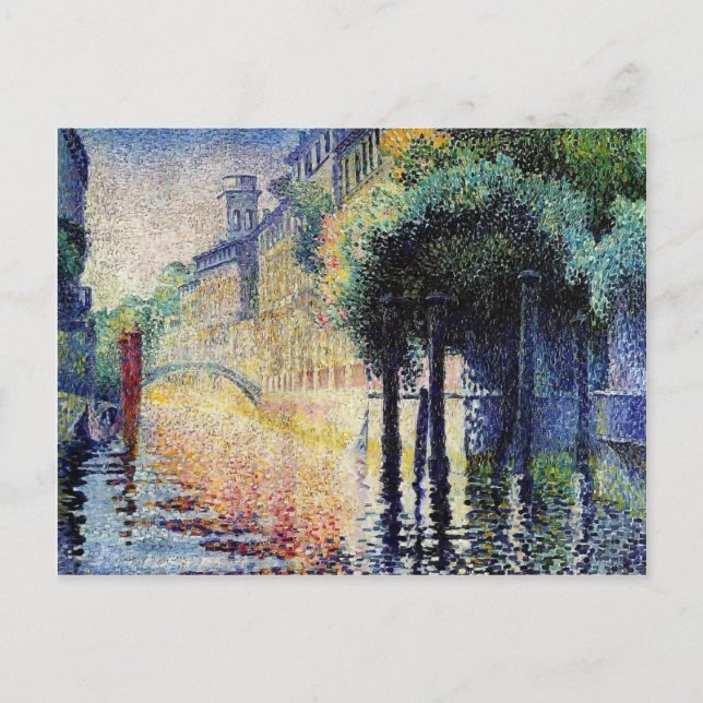 Henri-Edmond Cross- Rio San Trovaso, Venice Postcard (Front)