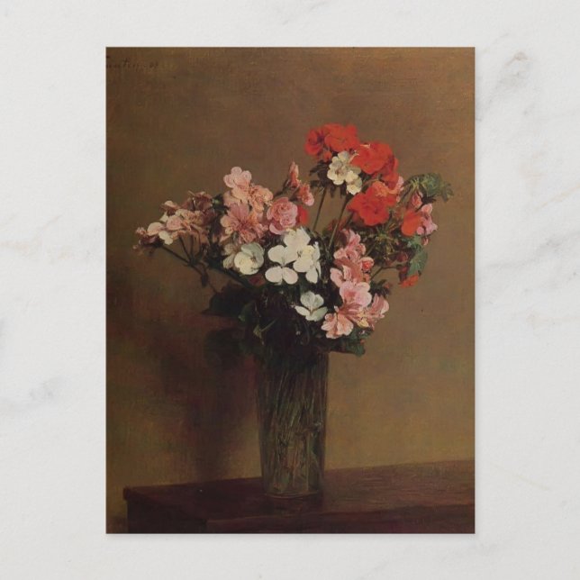 Henri Fantin-Latour- Geraniums Postcard (Front)