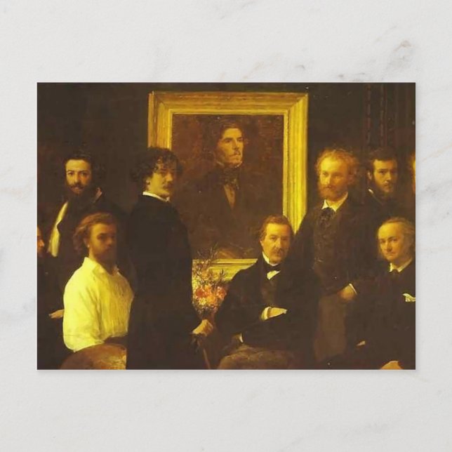 Henri Fantin-Latour- Homage to Delacroix Postcard (Front)