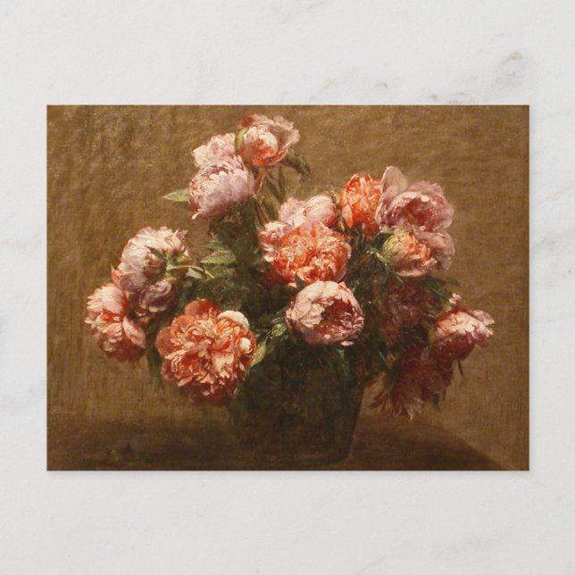 Henri Fantin-Latour Vase of Peonies Postcard (Front)