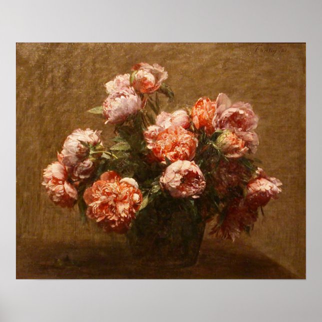 Henri Fantin-Latour Vase of Peonies Poster (Front)