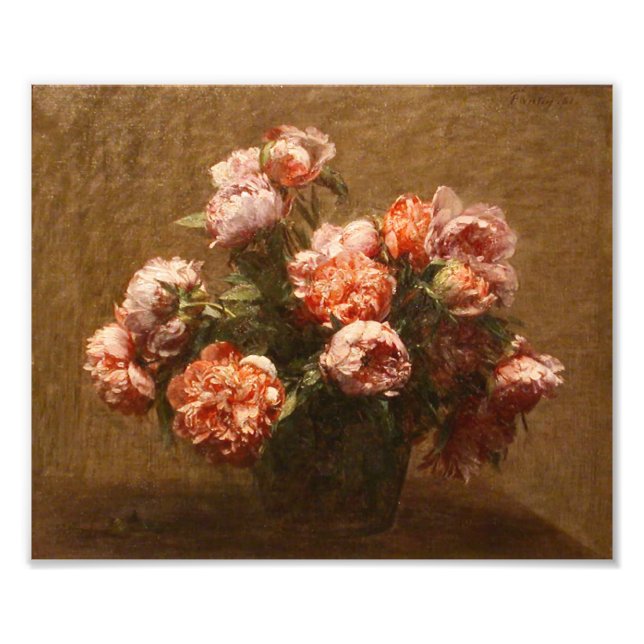Henri Fantin-Latour Vase of Peonies Print (Front)