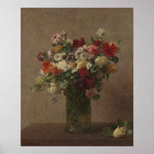 Henri Fantin_Latour Vintage Flowers from Normandy Poster