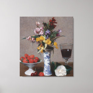 Henri Fantin-Latour Vintage The Engagement Bouquet Canvas Print
