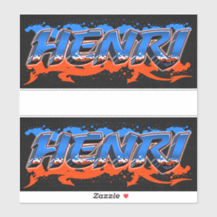 Henri First Name Graffiti Sticker