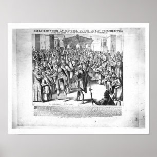 Henri IV curing the sufferers of scrofula Poster