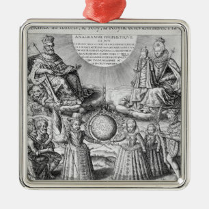 Henri IV  with his Family, 1607 Metal Ornament