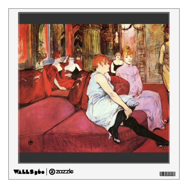 Henri Lautrec: The Salon de la Rue des Moulins Wall Sticker (Front)