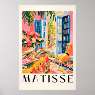 Henri Matisse Art Print, Book Lover Library Wall Poster