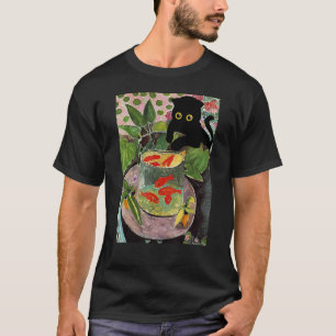 Henri Matisse Goldfish and cat famous Artwork pain T-Shirt