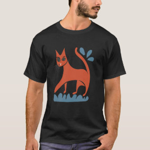 Henri Matisse Goldfish and cat famous Artwork pain T-Shirt