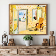 Henri Matisse Open Door, Yellow Coastal Fine Art