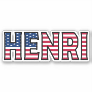 Henri Name First Name USA Sticker Sticker Set