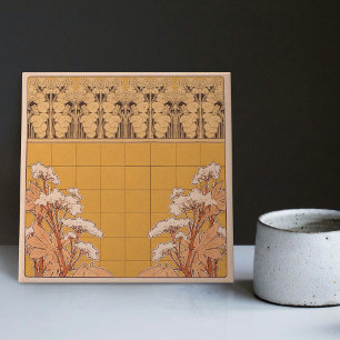 Henri Privat-Livemont Wall Decor Art Nouveau Ceramic Tile
