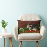 Henri Rousseau art: Rabbit Lumbar Pillow