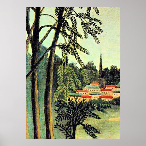 Henri Rousseau art View of Saint Cloud Poster