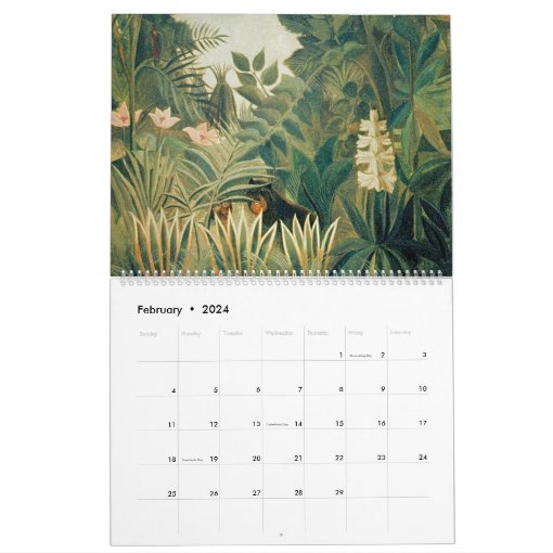 Henri Rousseau Artwork Calendar Zazzle