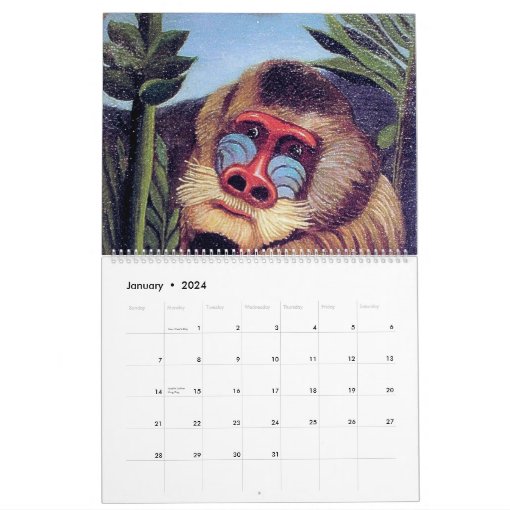 Henri Rousseau Artwork Calendar Zazzle