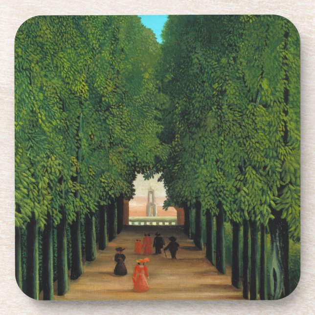 Henri Rousseau, Avenue in the Park at Saint Cloud Beverage Coaster (Front)