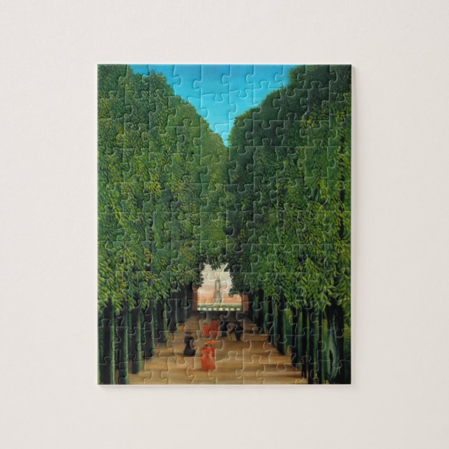 Henri Rousseau, Avenue in the Park at Saint Cloud Jigsaw Puzzle (Vertical)
