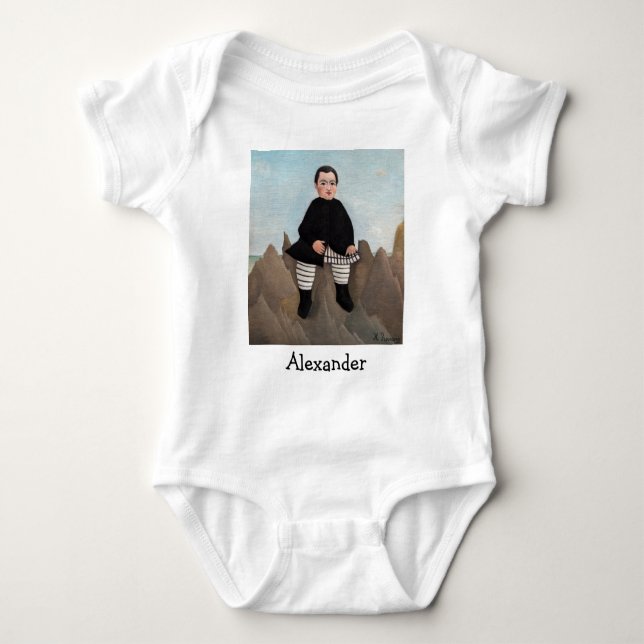 Henri Rousseau - Boy on the Rocks Baby Bodysuit (Front)
