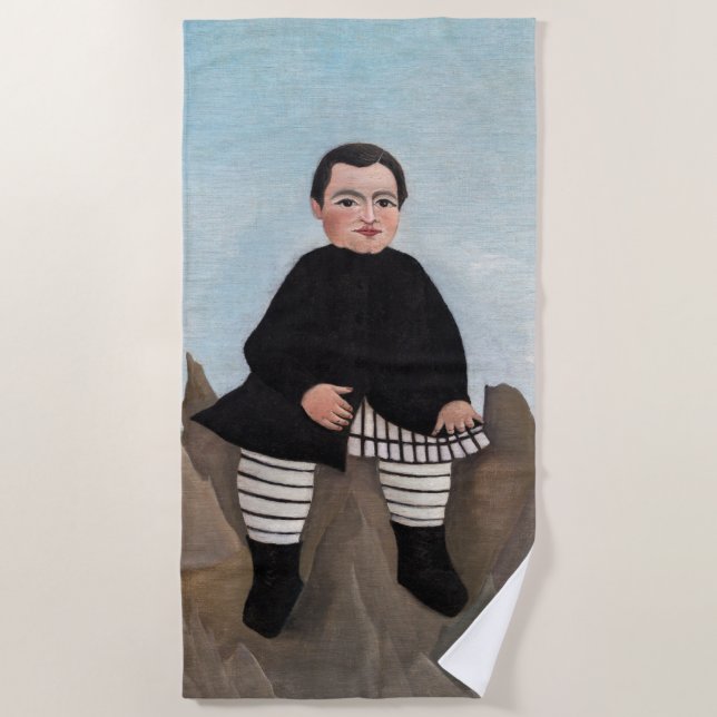 Henri Rousseau - Boy on the Rocks Beach Towel (Front)