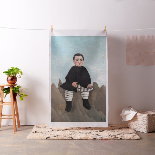 Henri Rousseau - Boy on the Rocks Fabric