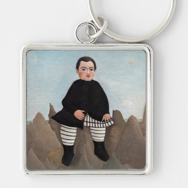 Henri Rousseau - Boy on the Rocks Keychain (Front)