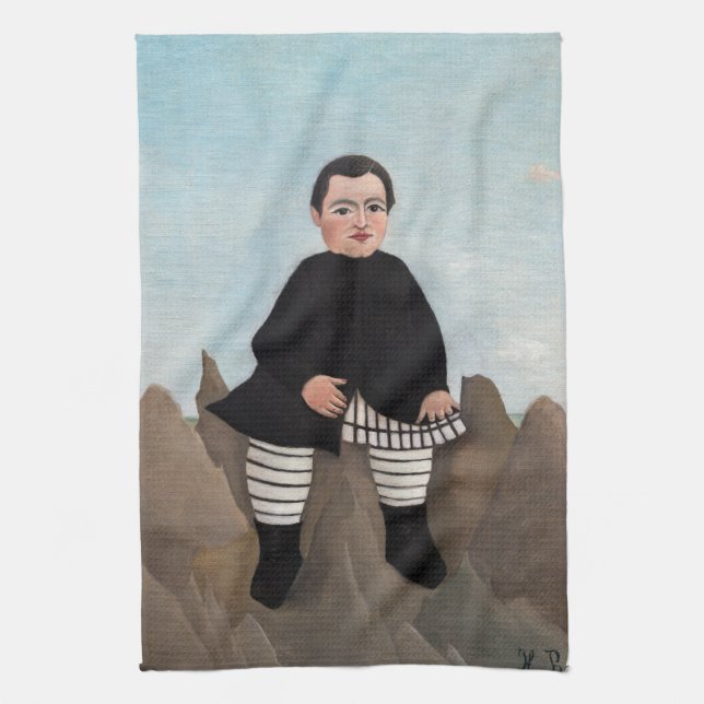 Henri Rousseau - Boy on the Rocks Kitchen Towel (Vertical)