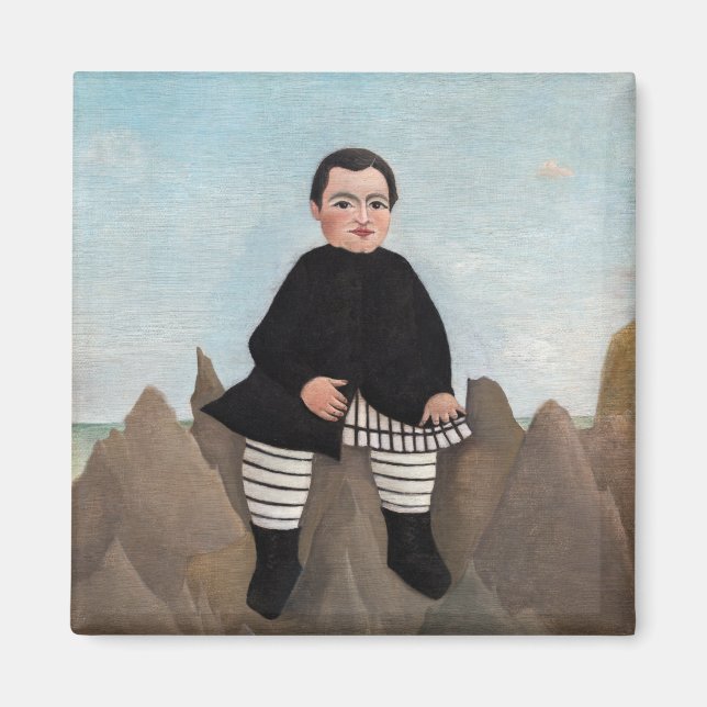 Henri Rousseau - Boy on the Rocks Magnet (Front)