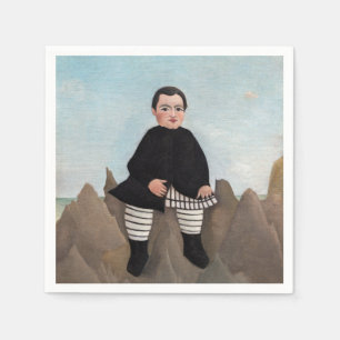 Henri Rousseau - Boy on the Rocks Napkins