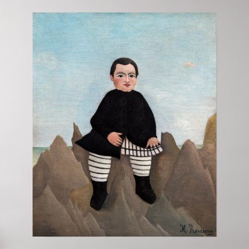 Henri Rousseau _ Boy on the Rocks Poster