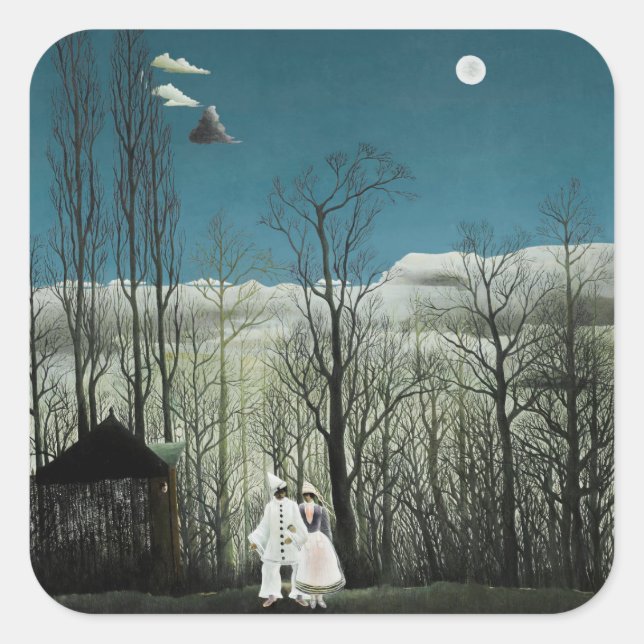 Henri Rousseau - Carnival Evening Square Sticker (Front)