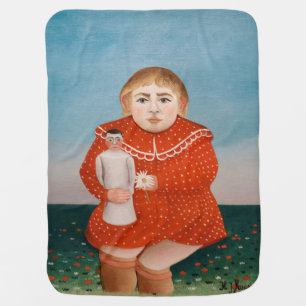Henri Rousseau - Child with a Doll Baby Blanket