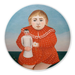 Henri Rousseau - Child with a Doll Ceramic Knob