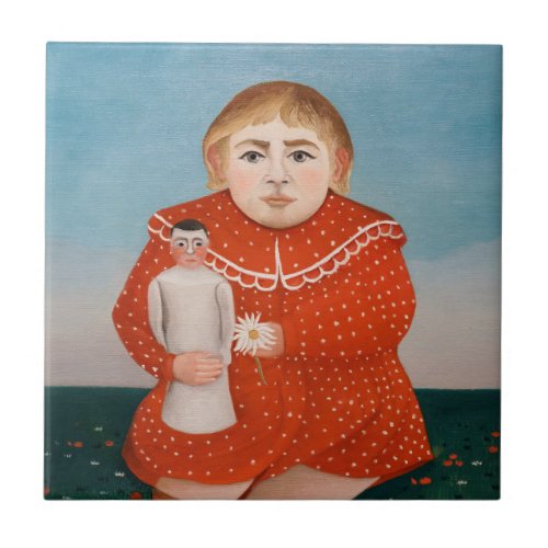 Henri Rousseau _ Child with a Doll Ceramic Tile