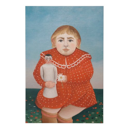Henri Rousseau _ Child with a Doll Faux Canvas Print