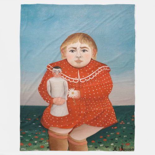 Henri Rousseau _ Child with a Doll Fleece Blanket