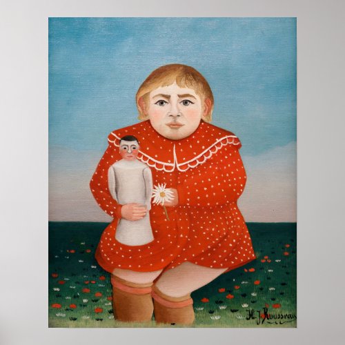 Henri Rousseau _ Child with a Doll Poster