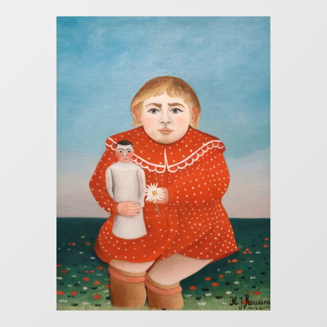 Henri Rousseau - Child with a Doll Window Cling (Sheet)