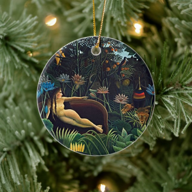 Henri Rousseau Dream Jungle Art Ornament (Tree)