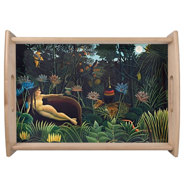 Henri Rousseau Dream Jungle Art Serving Tray (Front)