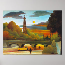Henri Rousseau Eiffel Tower at Sunset Poster