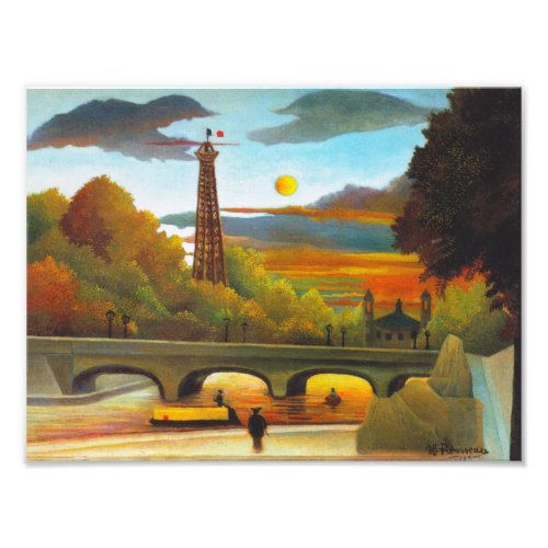 Henri Rousseau Eiffel Tower at Sunset Print